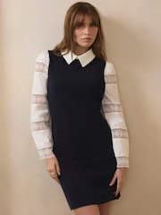 Mint Velvet Woven Sleeve Mini Dress - תמונה 1 מתוך 8