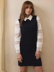 Mint Velvet Woven Sleeve Mini Dress - תמונה 6 מתוך 8