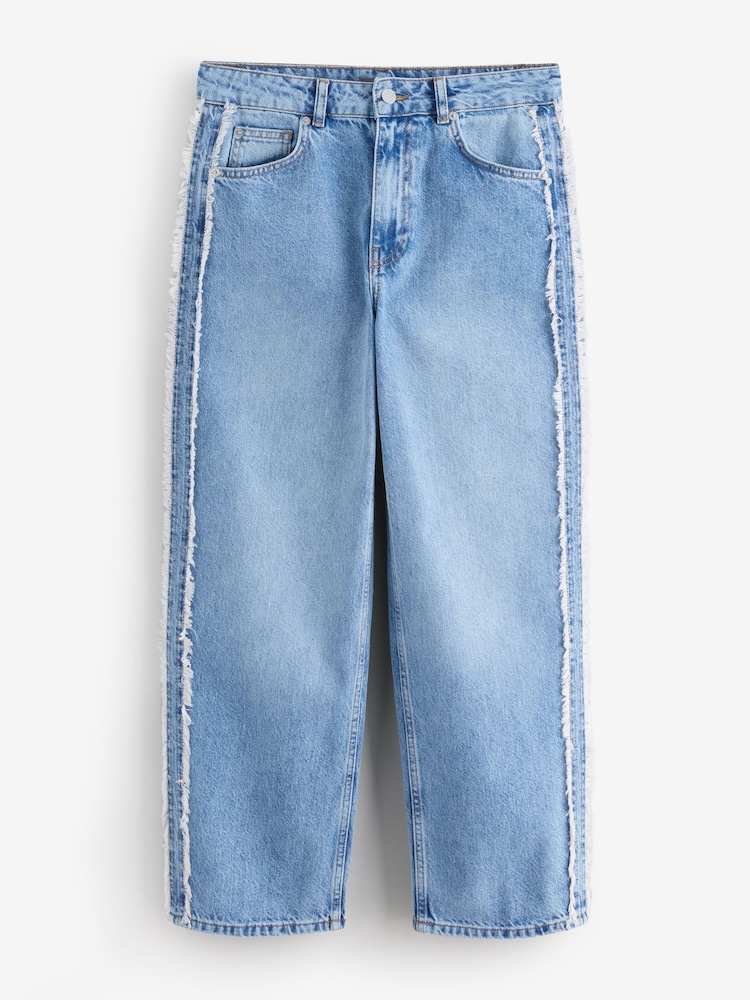 Mint Velvet Blue Wash Side Trim Boyfriend Jeans - Image 3 of 3