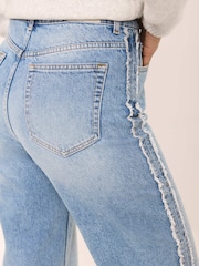 Mint Velvet Blue Wash Side Trim Boyfriend Jeans - Image 4 of 9