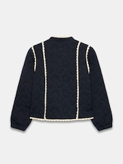 Mint Velvet Floral Jacquard Quilted Jacket - Imaginea 8 din 8