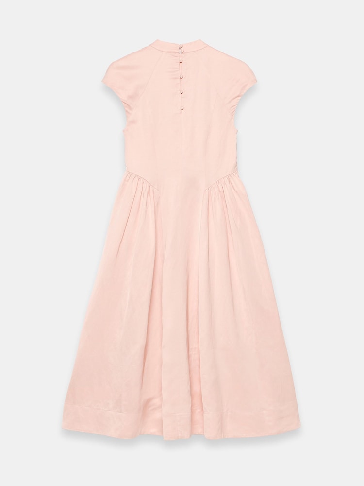 Mint Velvet Pink Ruched Detail Dress - Image 8 of 8
