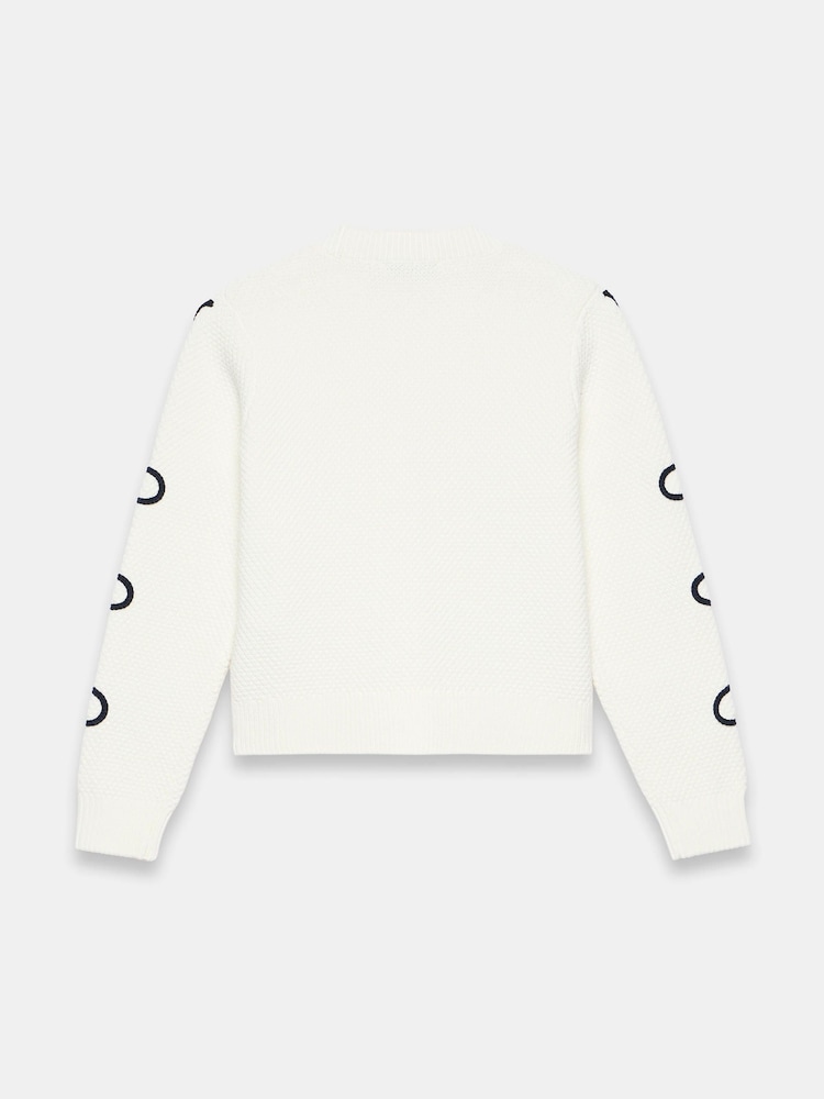 Mint Velvet White Bow Detail Cardigan - Image 7 of 7