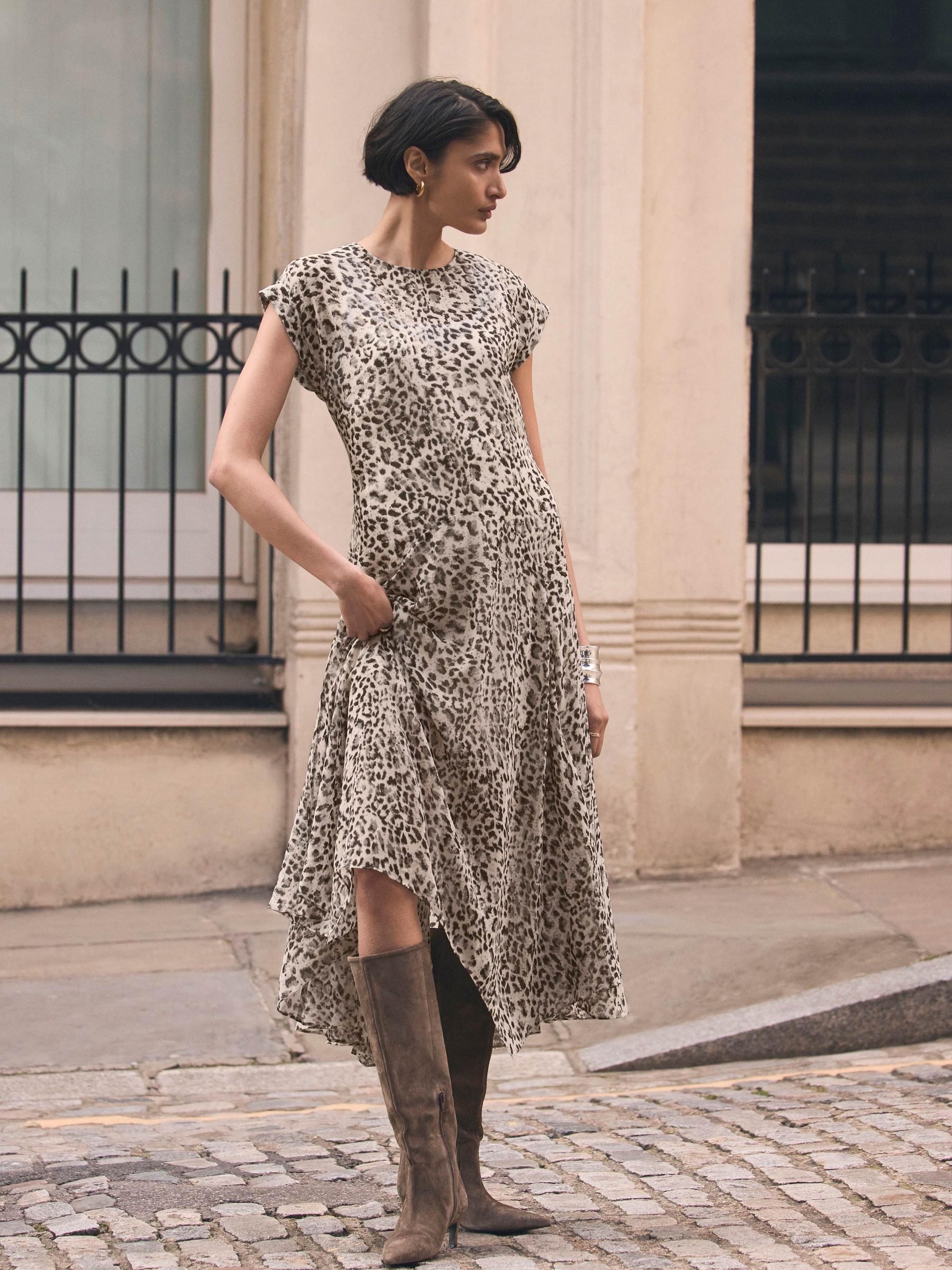 mint velvet green leopard print dress Buy Brown Printed Sleeve Midi from the Next UK online shop Bandage dress
