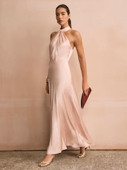 Mint Velvet Sateng Halterneck Maxi - Bilde 2 av 8