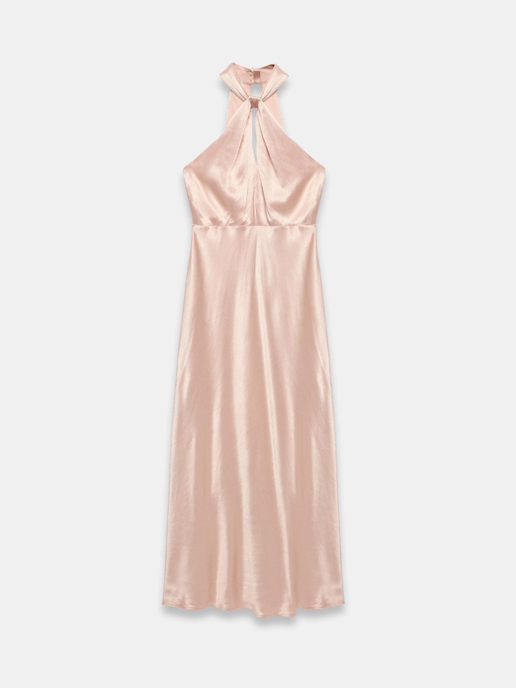 Buy Mint Velvet Pink Satin Halter Maxi Dress from Next USA