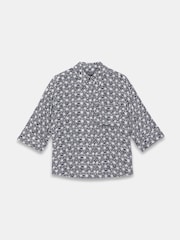 Mint Velvet Blue Geometric Print Resort Shirt - Image 6 of 7