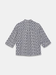 Mint Velvet Blue Geometric Print Resort Shirt - Image 7 of 7