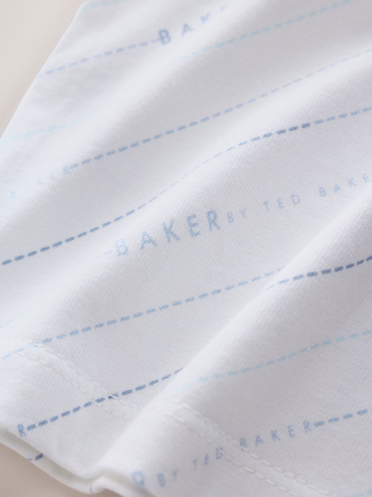 Baker by Ted Baker Blue Textured Dungaree and Polo Shirt Set - Image 9 of 9 Baker by Ted Baker Blue Textured Dungaree and Polo Shirt Set - Image 9 of 9