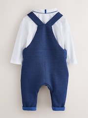 Baker by Ted Baker Navy Textured Dungaree and Polo Shirt Set - Image 2 of 8