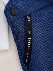 Baker by Ted Baker Navy Textured Dungaree and Polo Shirt Set - Image 7 of 8
