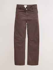 Chocolate Brown Maternity Barrel Leg Denim Jeans - Image 6 of 8
