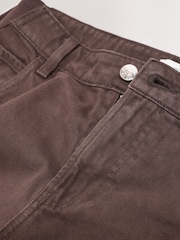 Chocolate Brown Maternity Barrel Leg Denim Jeans - Image 7 of 8