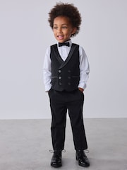 Baker by Ted Baker Black Waistcoat Shirt And Trousers Set - Image 1 of 20