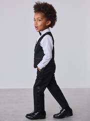 Baker by Ted Baker Black Waistcoat Shirt And Trousers Set - Image 3 of 20
