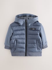 Baker by Ted Baker Charcoal Grey Neoprene Padded Coat - Image 1 of 8