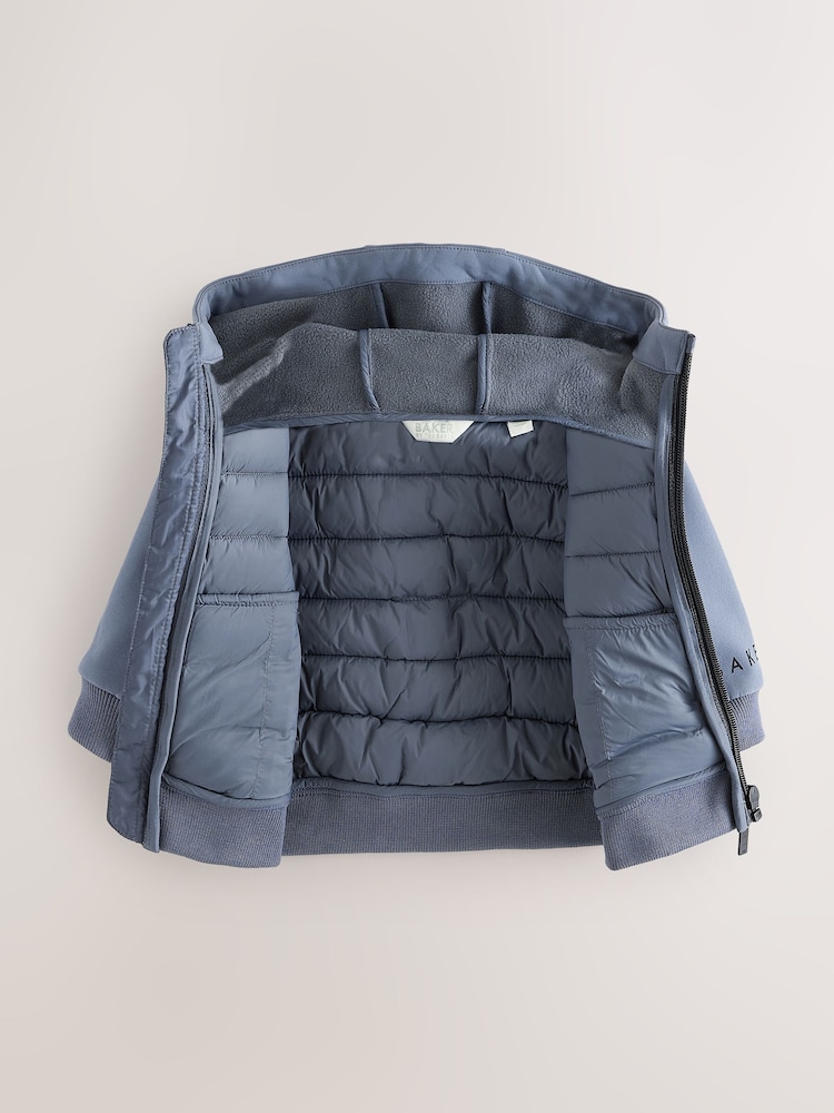 Baker by Ted Baker Charcoal Grey Neoprene Padded Coat - Image 2 of 8 Baker by Ted Baker Charcoal Grey Neoprene Padded Coat - Image 2 of 8