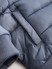 Baker by Ted Baker Charcoal Grey Neoprene Padded Coat - Image 7 of 8