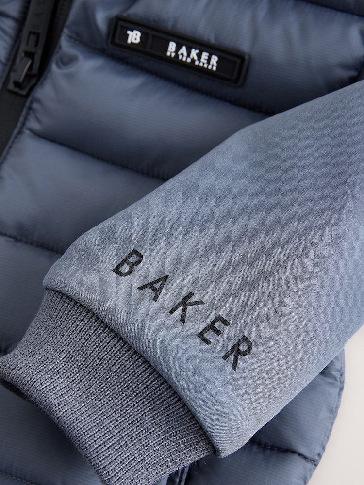 Baker by Ted Baker Charcoal Grey Neoprene Padded Coat - Image 8 of 8 Baker by Ted Baker Charcoal Grey Neoprene Padded Coat - Image 8 of 8