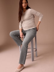 Grey Maternity 90s Straight Leg Denim Jeans - Image 1 of 9