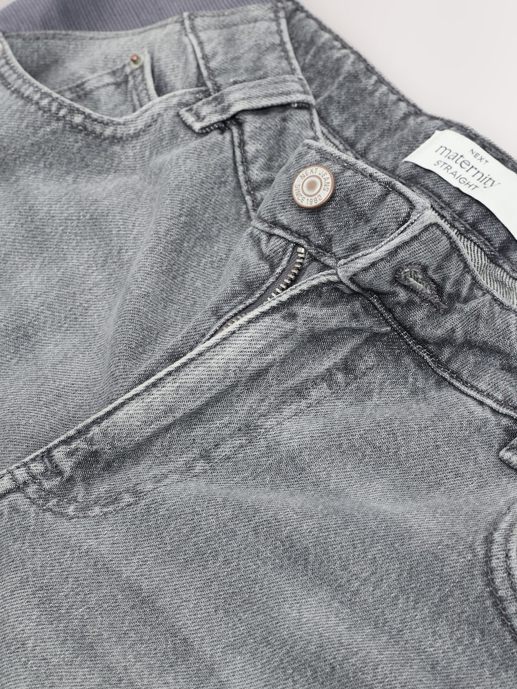 Grey Maternity 90s Straight Leg Denim Jeans - Image 9 of 9
