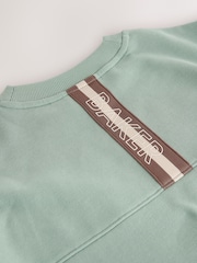 Baker by Ted Baker Sage Green Baker by Ted Baker Oversized Sweatshirt and Wide Leg Joggers Set - Image 15 of 16