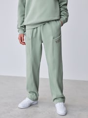 Baker by Ted Baker Sage Green Baker by Ted Baker Oversized Sweatshirt and Wide Leg Joggers Set - Image 2 of 16