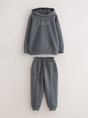 Baker by Ted Baker Sivi preveliki Dukserica sa kapuljačom i Set Donjeg dela trenerke za ronjenje - Slika 10 od 17