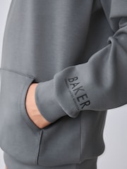 Baker by Ted Baker Sivi preveliki Dukserica sa kapuljačom i Set Donjeg dela trenerke za ronjenje - Slika 7 od 17