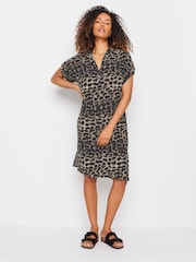 M&Co Natural Short Sleeve Crinkle Shirt - Image 2 of 6