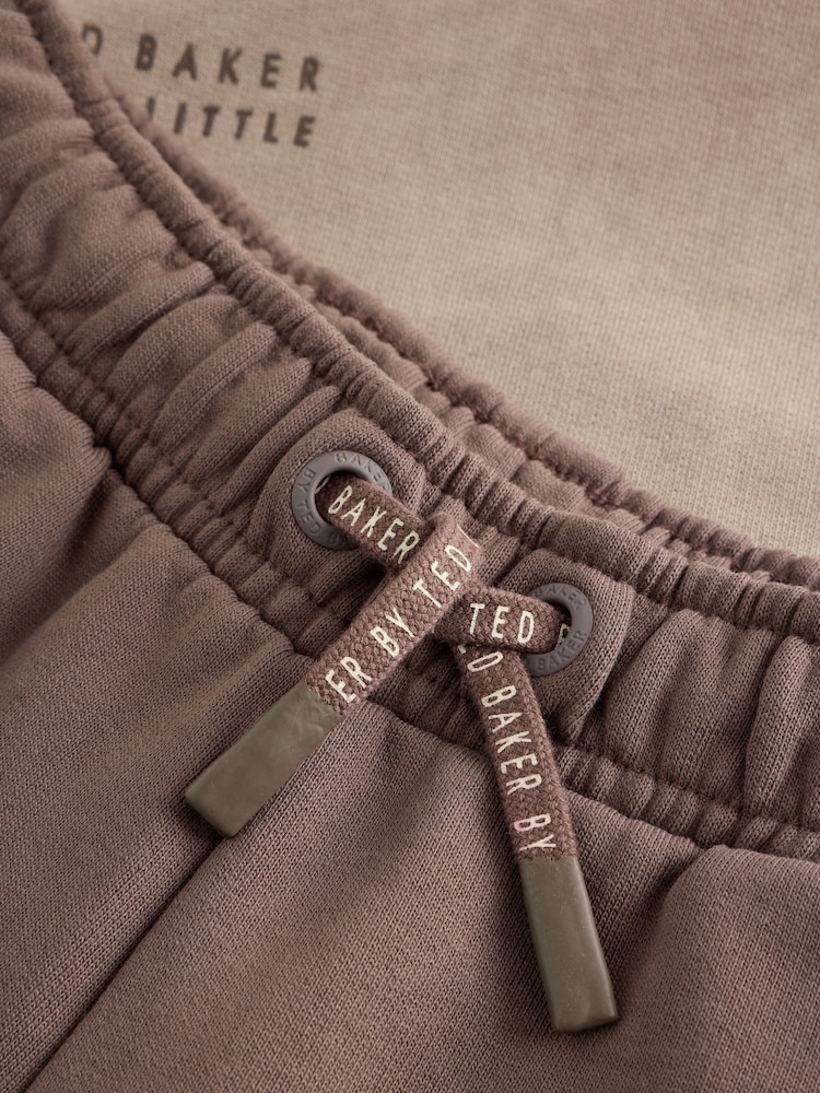 Песочный - Комплект Baker by Ted Baker: свободное худи с принтом и широкие джоггеры - Изображение 13 13
