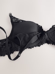 Black Padded Non Wire Comfort Lace Maternity & Nursing Bra - Image 8 of 9