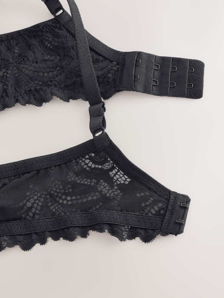 Black Padded Non Wire Comfort Lace Maternity & Nursing Bra - Image 9 of 9 Black Padded Non Wire Comfort Lace Maternity & Nursing Bra - Image 9 of 9