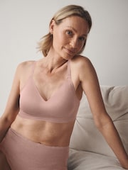 Blush Pink Non Padded Non Wire Menopause Friendly Cooling Smoothing Bra - Image 1 of 9