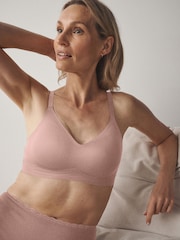 Blush Pink Non Padded Non Wire Menopause Friendly Cooling Smoothing Bra - Image 5 of 9
