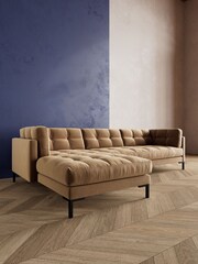 Swoon Biscuit Landau Corner Left-Hand Sofa - Image 2 of 8