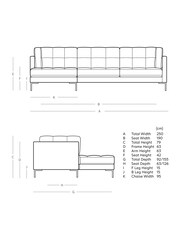 Swoon Biscuit Landau Corner Left-Hand Sofa - Image 3 of 8