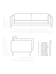 Swoon Fern Munich Three-Seater Sofa - Image 3 of 8