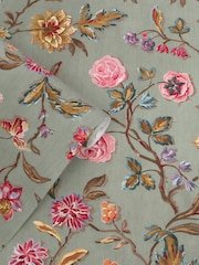 Laura Ashley Antique Green Lingmell Trail 10M Wallpaper - Image 2 of 4