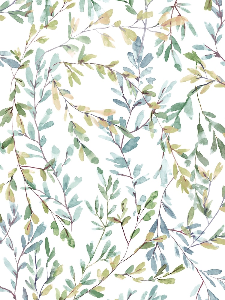 Laura Ashley Fresh Green Brayton Leaves 10M Wallpaper - Image 2 of 4 Laura Ashley Fresh Green Brayton Leaves 10M Wallpaper - Image 2 of 4