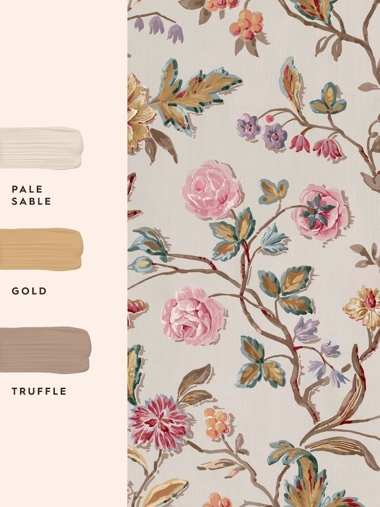 Laura Ashley Pale Sable Lingmell Trail 10M Wallpaper - Image 4 of 4