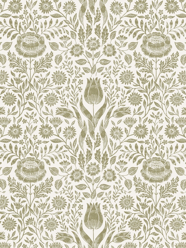 Laura Ashley Hedgerow Ashstead Damask 10M Wallpaper - Image 2 of 4 Laura Ashley Hedgerow Ashstead Damask 10M Wallpaper - Image 2 of 4