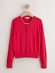Red/Pink Soft Touch Cotton Rich Open Layer Cardigan - Image 7 of 9