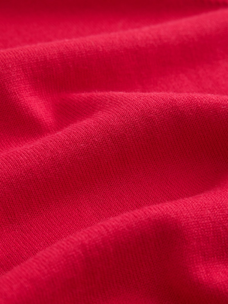 Red/Pink Soft Touch Cotton Rich Open Layer Cardigan - Image 9 of 9 Red/Pink Soft Touch Cotton Rich Open Layer Cardigan - Image 9 of 9