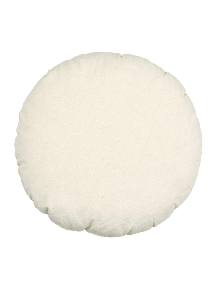 Fusion Yellow Soleil Embroidered Round Cushion - Image 4 of 4