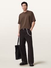 AllSaints Brown Underground Short Sleeve Crew Neck T-Shirt - Image 5 of 11