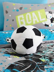 Bedlam Black Football Velvet Shaped Cushion - Image 1 of 2