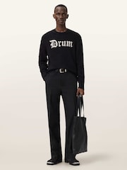 AllSaints White Drum Crew Neck Jumper - Image 5 of 8