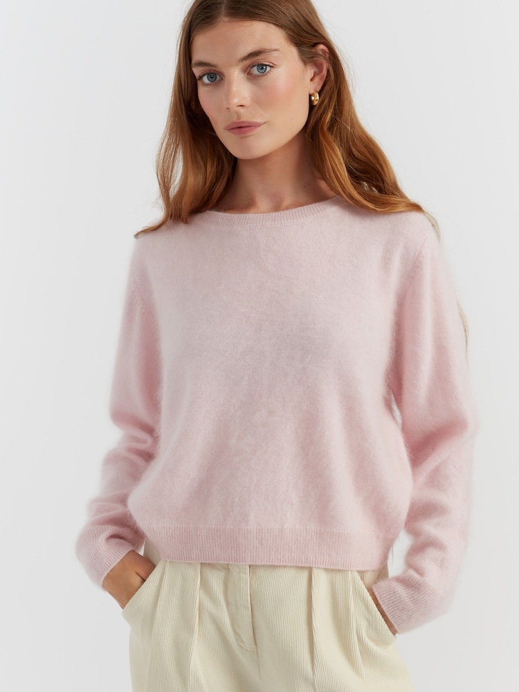 Chinti & Parker Baby-Blue Brushed Pure Cashmere Sweater - Image 1 of 3