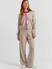 Chinti & Parker Brown Soft-Oat Wool-Cashmere Miffy Peek Placket Sweater - Image 2 of 4